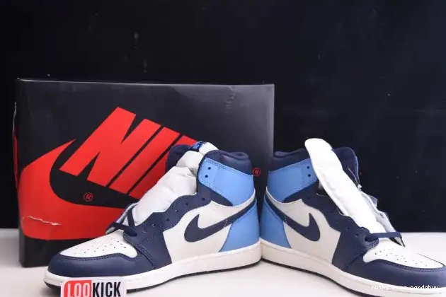 Cheap Husky Jordan Obsidian Air 555088-140 High Retro 1 OG 0617